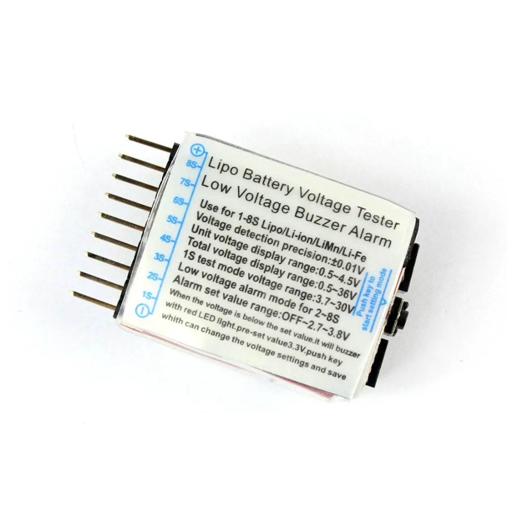 F00872-Low-Voltage-Buzzer-Alarm-Volt-Meter-Indicator-Checker-Dual-Speaker-1-8S-Lipo-Li-ion (3)