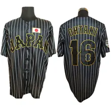 Мужская футболка Shohei Ohtani#16, японская команда, бейсбольная Мужская прошитая футболка на пуговицах, модная футболка, camisetas hombre, футболка, Джерси