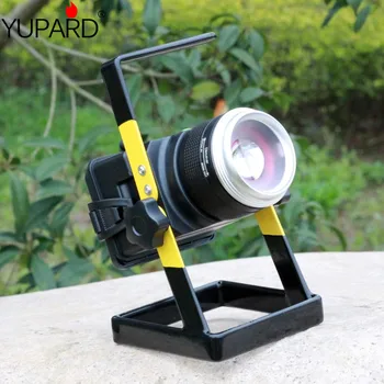 

YUPARD XM-L T6 led flood light spotlight 18650 rechargeable Searchlight long Range camping outdoor flashlight+charger