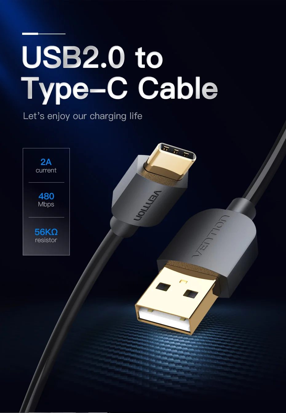 Vention usb type C кабель для samsung S9 S8 type C кабель передачи данных для быстрой зарядки для Xiaomi Mi6 Oneplus 6 nintendo Switch USB кабель