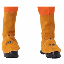 Welding Gaiter Flame/Heat/Abrasion Resistant Cowhide Leather Working Shoe Cover Protector Leather Welding Spats Welding Gaiter Flame/Heat/Abrasion Resistant Cowhide Leather Working Shoe Cover Protector Leather Welding Spats