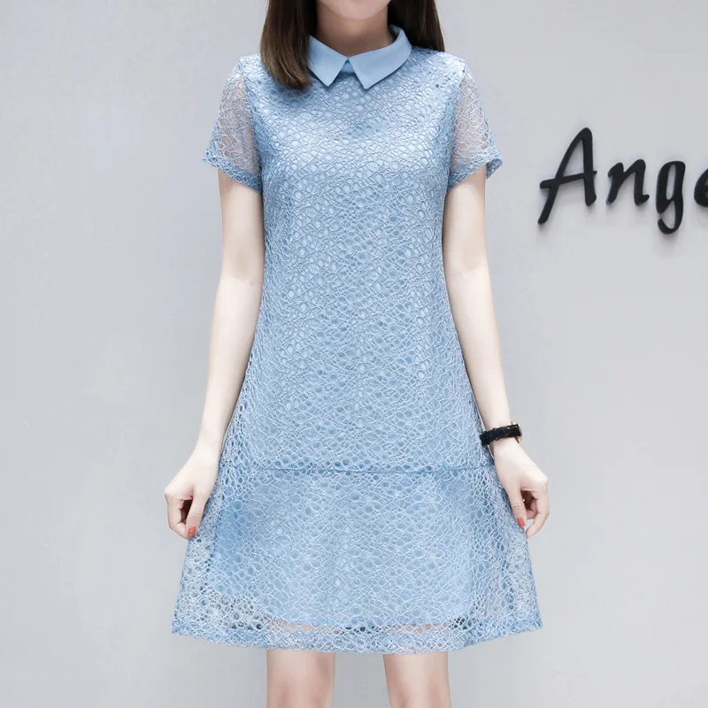 

Solid Color Doll Collar A-line Dress
