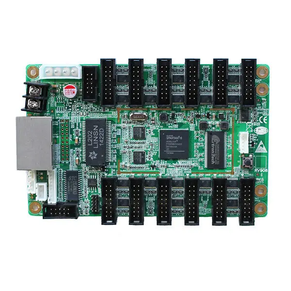 LINSN RV908 полноцветный RGB светодиодный экран карта приема 12 * HUB75 в