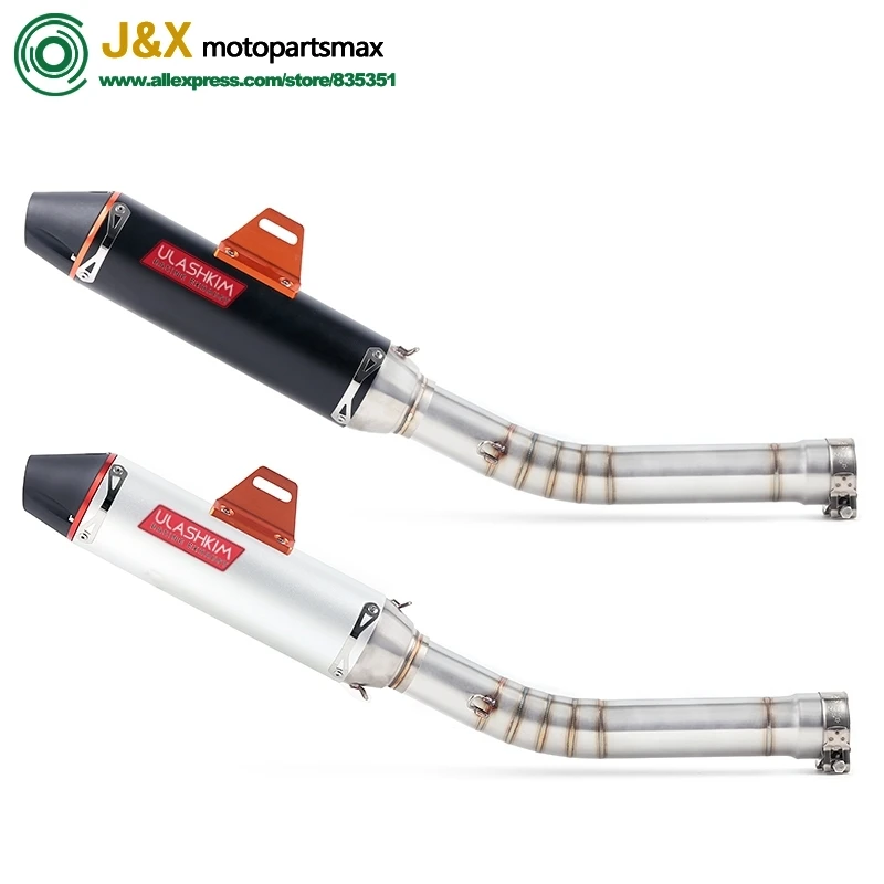 Motorcycle Stainless Steel Exhaust Escape Muffler Middle Link Pipe Slip