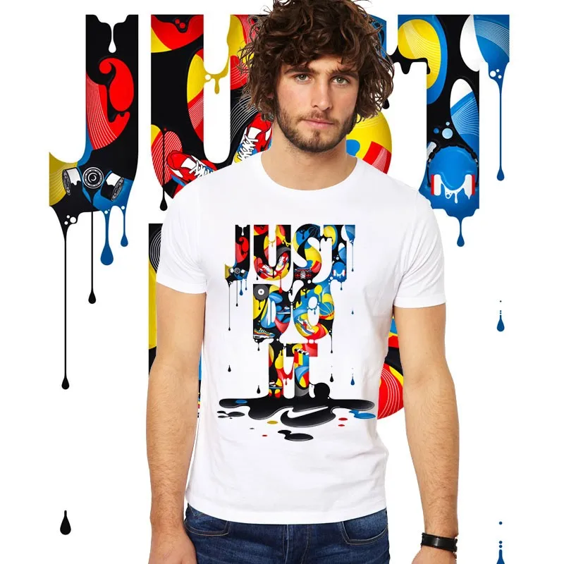 

ZSIIBO TX221 Summer Fashion Design T Shirt Men's High Quality Custom Printed Tops Hipster Tees