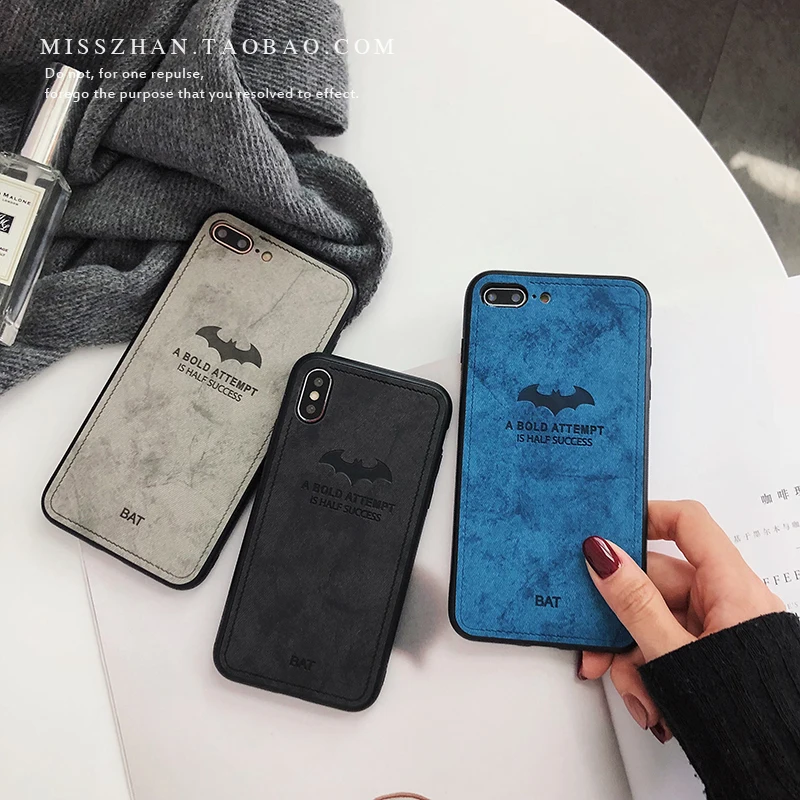 

For Vivo Z5X IQOO NEO Retro Fabric Texture Bat Cloth Cover Case For Vivo Y17 Back Cases For Vivo V11 Pro Y71 Y81 V9 Y93 Y97