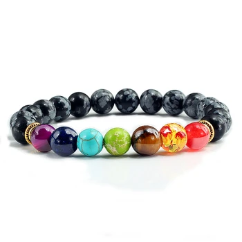 Bracelet Chakras Pierres Naturelles En Oeil De Tigre