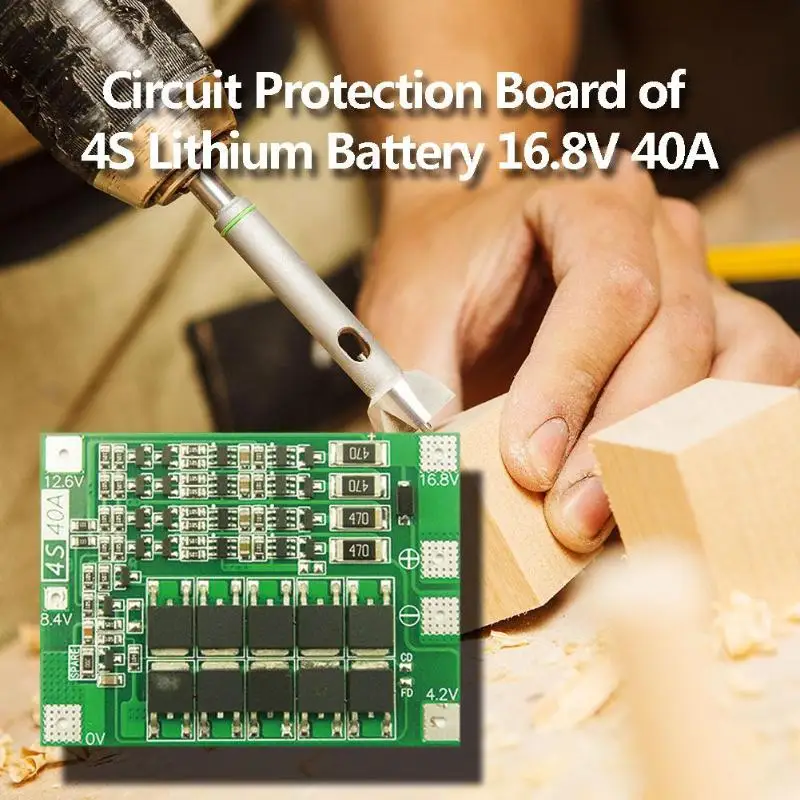 4S 40A литий-ионная батарея зарядное устройство PCB плата защиты BMS с балансом для бурильного мотора 14,8 в 16,8 в Lipo ячеечный модуль