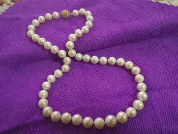 

gorgeous 10-11mm south sea white pearl necklace 18inch 14k/20