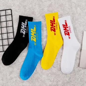 

DHL Socks High Quality Men Women Hip Hop Socks Kanye West Yellow Blue White Black Colour Socks DHL