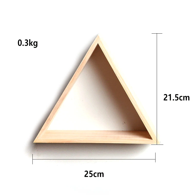 INS в скандинавском стиле деревянная полка сотовая Шестигранная Подставка для хранения настенные полки для детской комнаты украшения реквизит для фотосессии - Цвет: Single Triangle