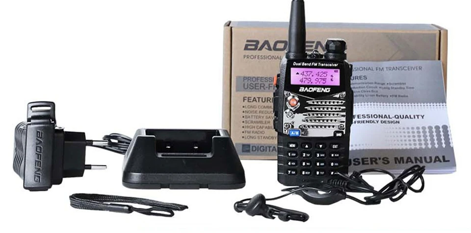 2 шт. Baofeng UV5RA Walkie Talkie UV-5RA обновленная версия UHF VHF Dual Band CB VOX FM трансивер для охоты двухстороннее радио
