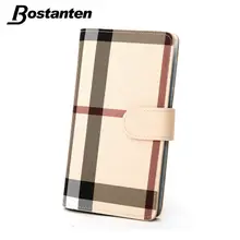 Bostanten männer Plaid Business Name Bank Kreditkarte ID Kartenhalter Tasche Brieftasche Kartenhalter Frau Große Kapazität England stil