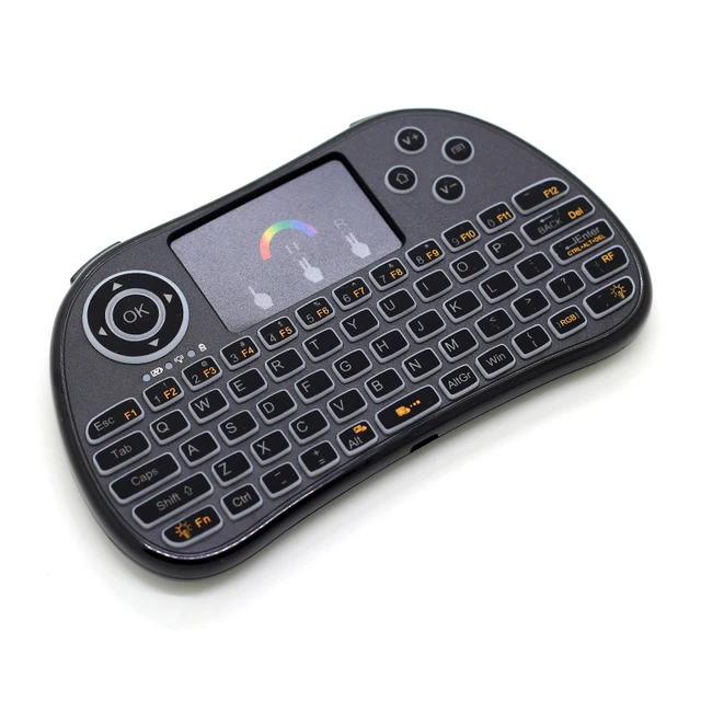 Best Offers [100pcs]  P9 RGB Backlit 2.4G Mini Wireless Keyboard Air Mouse with Multi-Function Touchpad for Android TV Box, Mini PC, Laptops