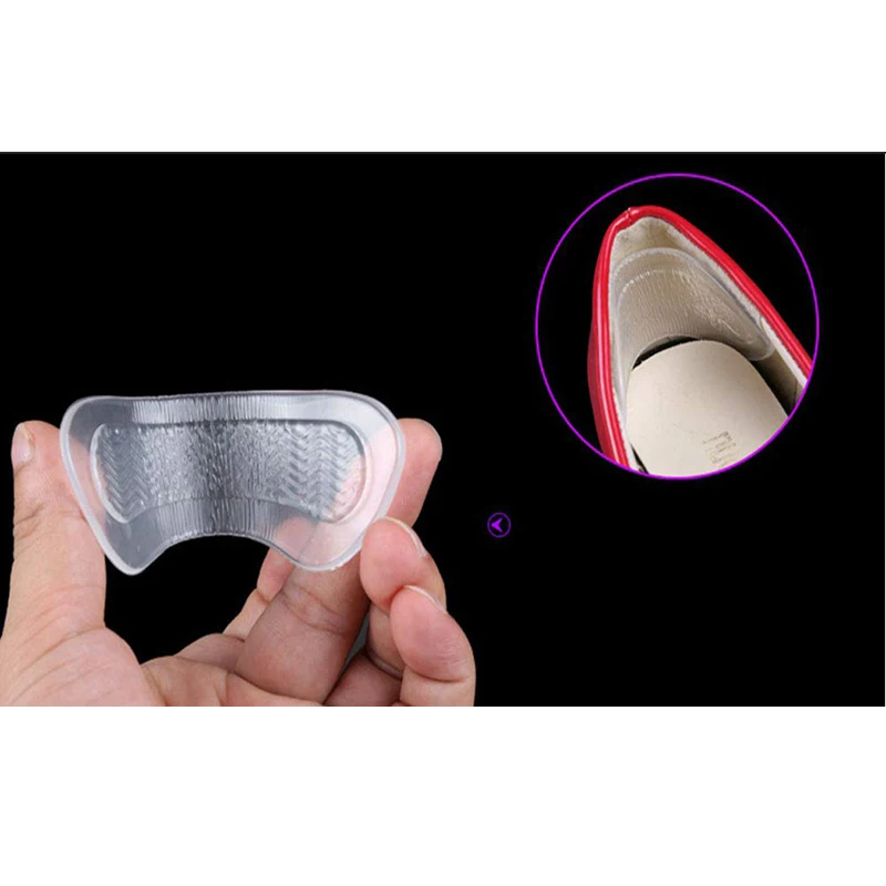 1Pair Silicone heel protectors for womens shoes Heel Inserts protector Foot feet Care Shoe Insert Pad Cushion Silicone insoles