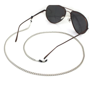

Silver Fashion Reading Glasses Chain Holder Fashion Sunglasses Simple Neck Metal Strap Eyewear Accessories Lanyards