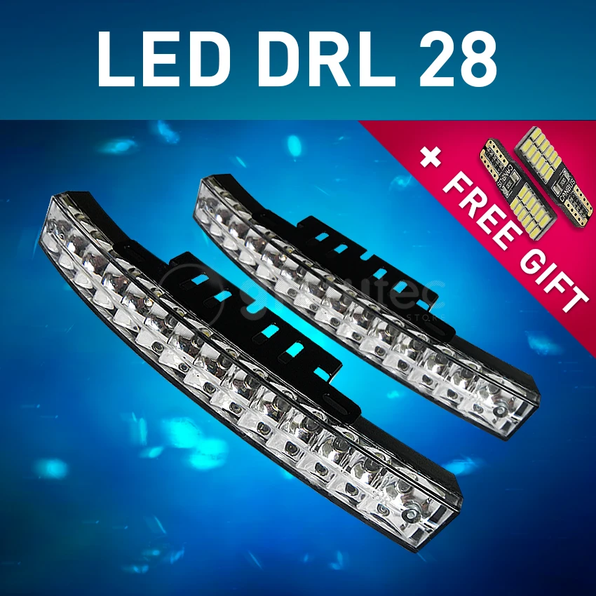 D-RL 28-2X12 V 28 светодиодный автомобильный дневные ходовые огни Противотуманные фары яркий белый glowtec