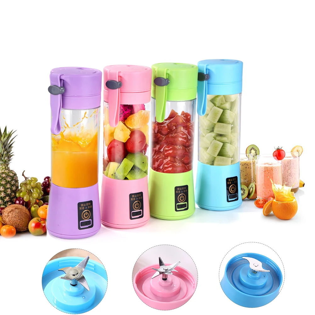 

2/4/6 Blades Portable USB Electric Fruit Juicer Vegetable Juice Maker Blender Rechargeable Mini Juice Cup With Charging Cable
