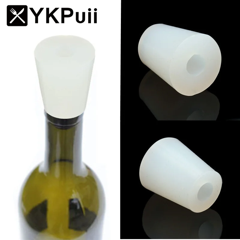 

3#-11# Silicone Plug With Hole for Airlock Valve Bubbler Brew Wine Food Grade Silicone Rubber Stopper