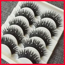 Natural False Eyelashes crystal decoration Makeup False Eyelashes Stage Makeup Bridal Makeup Thick False Eyelashes