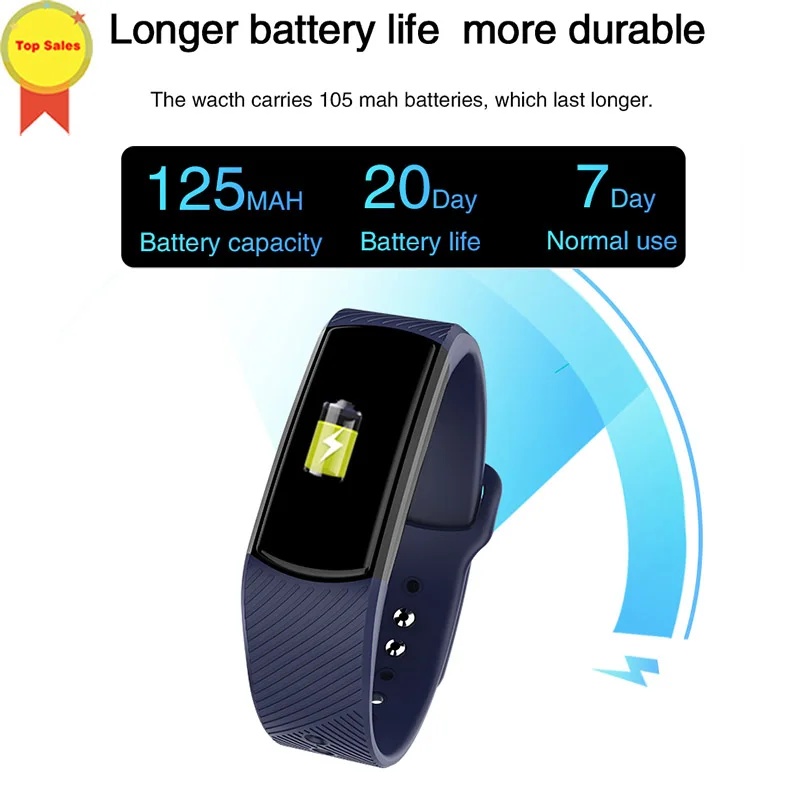 

Smart Bluetooth Band Heart Rate Pedometer Sleep Monitor Fitness Activity Tracker Wearable Device Smartwatch Time Bracelet fo IOS