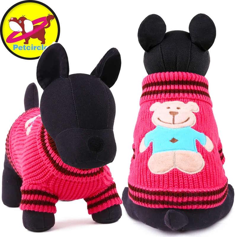 2017 petcircle hot sale Sweet Fiber Pet Dog Clothes Winter Bear Knit Dog Sweater For Large And ...