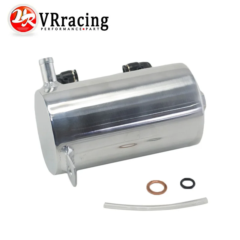 

VR RACING - 0.5L POLISHED 13mm 1/2" BARB ALUMINIUM OIL CATCH CAN BREATHER TANK RESERVOIR VR-TK3202