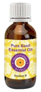 

FRee Shipping Pure Basil Essential Oil Ocimum basilicum 100% Natural Undiluted Therapeutic Gr 5ML