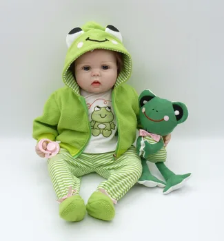 

NEW 55cm Soft Silicone Reborn Babies Dolls Toy With Bear Newborn Princess Girl Baby Doll For Kids Girls Brinquedos Birthday Gift