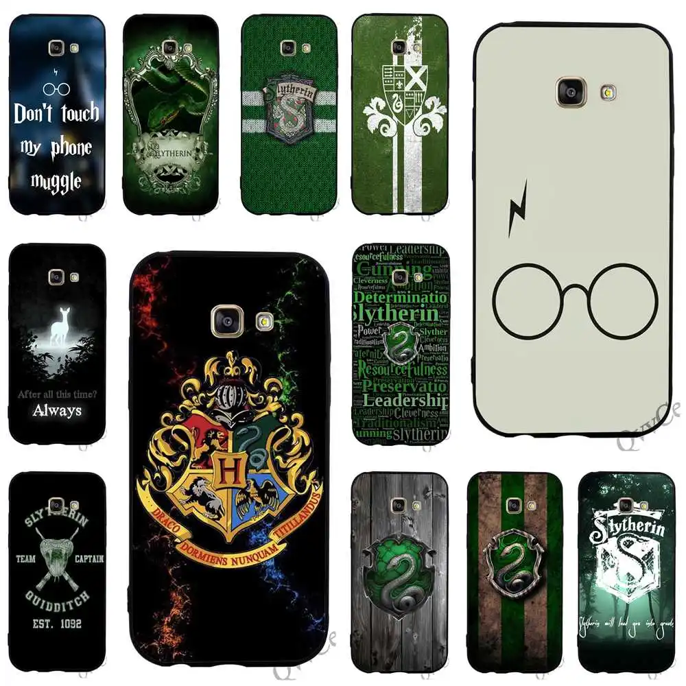 

Slim Slytherin School Phone Cover for Samsung Galaxy A3 Case A5 A6 S6 S7 Edge S8 S9 Plus Note 8 9 Back