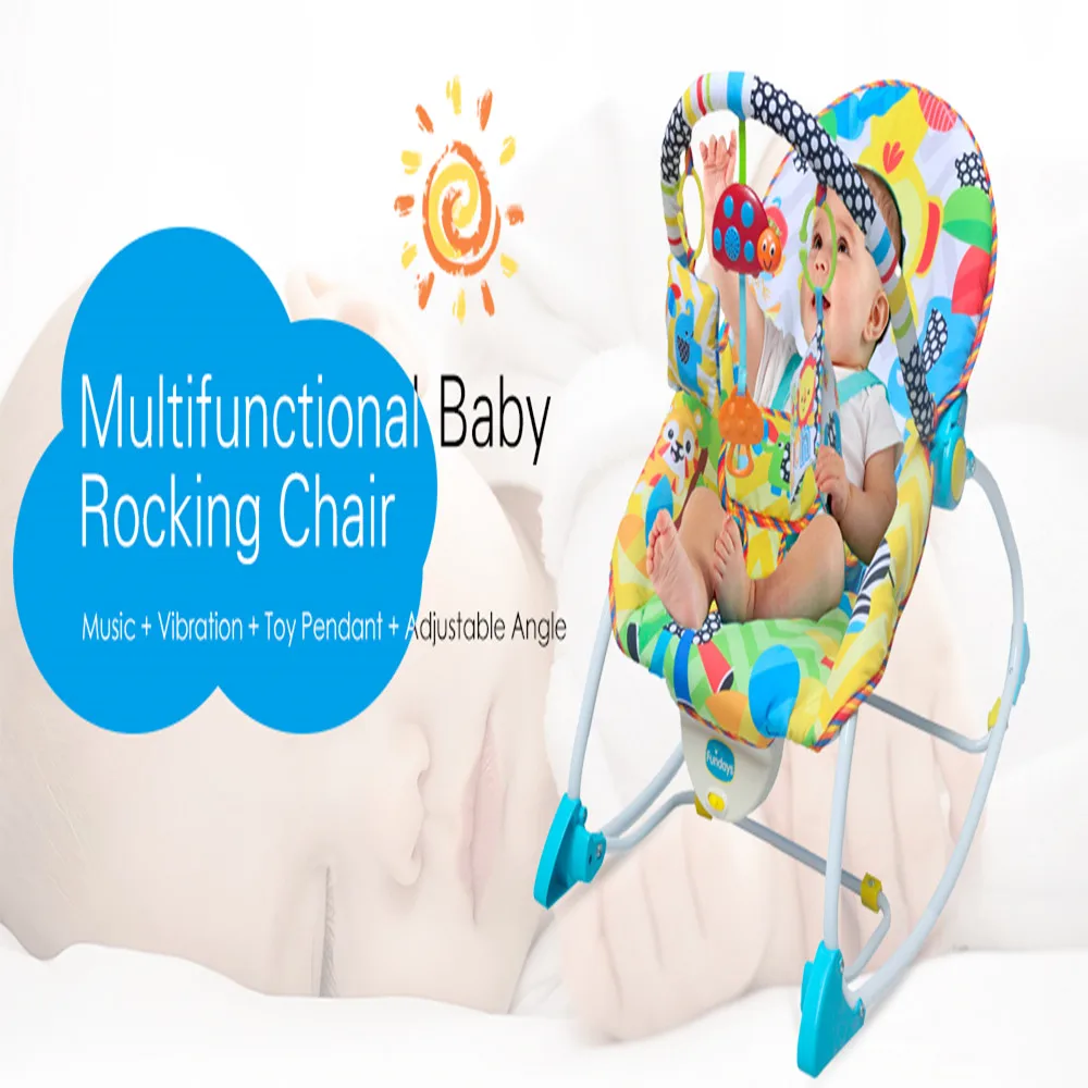 

Multifunctional Easy to Fold Infant Baby Vibration Music Rocking Chair Adjustable Backrest Baby Funny Sleeping Chair Bed Gift