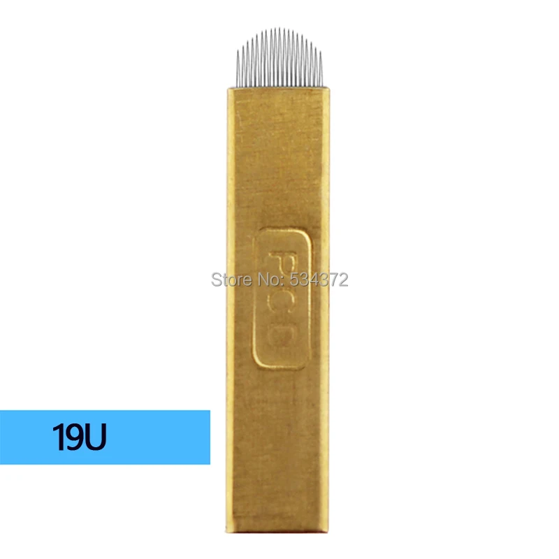 

19 PinX50pcs U Shape Permanent Makeup Eyebrow Tatoo Blade needle Free shipping