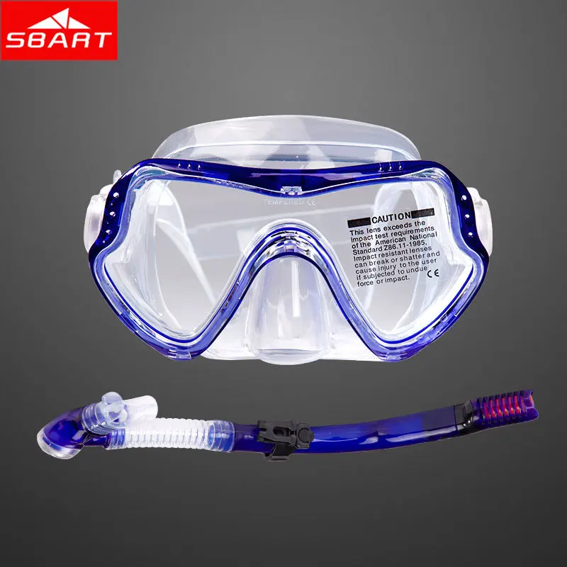 SBART маска для подводного плавания, ныряния с дыхательной трубкой, полностью упрочненное стекло, очки для подводного плавания, силиконовая маска для подводного плавания, набор для плавания easybreak
