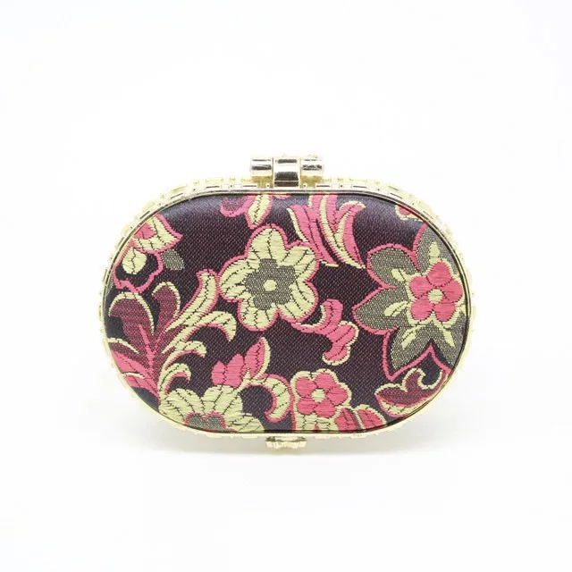 Espelho de Maquiagem Espelho de Bolso Flor Padrão Clássico Mini Oval Compacto Maquiagem Acessórios 10 Pçs - Lote Hz043 75*60*11mm 16 75*60*11mm Flor Padrão Clássico MINI Oval Espelho