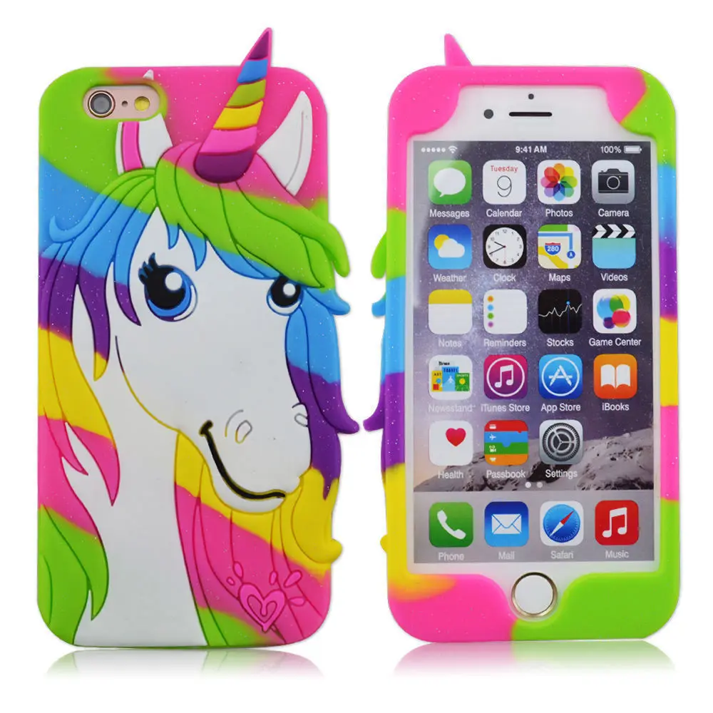 Aliexpress Buy 3D Cute Cartoon Colorful Horse Soft Silicone Phone 
