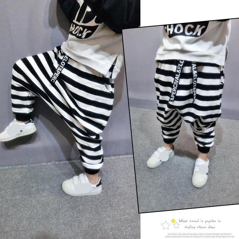 children pants kids child Clothes autumn winter trousers for baby boys harem pants stripe