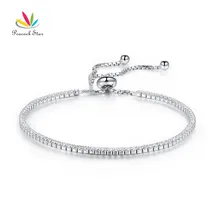 Павлин звезда сплошной 925 пробы серебряный браслет регулируемый модный подарок на день рождения подружки невесты CFB8023