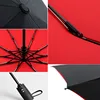 Full Automatic Oversize Reinforced Umbrella Three Folding Male Female Parasol Umbrella Rain Women Windproof Business Umbrella ► Photo 3/6