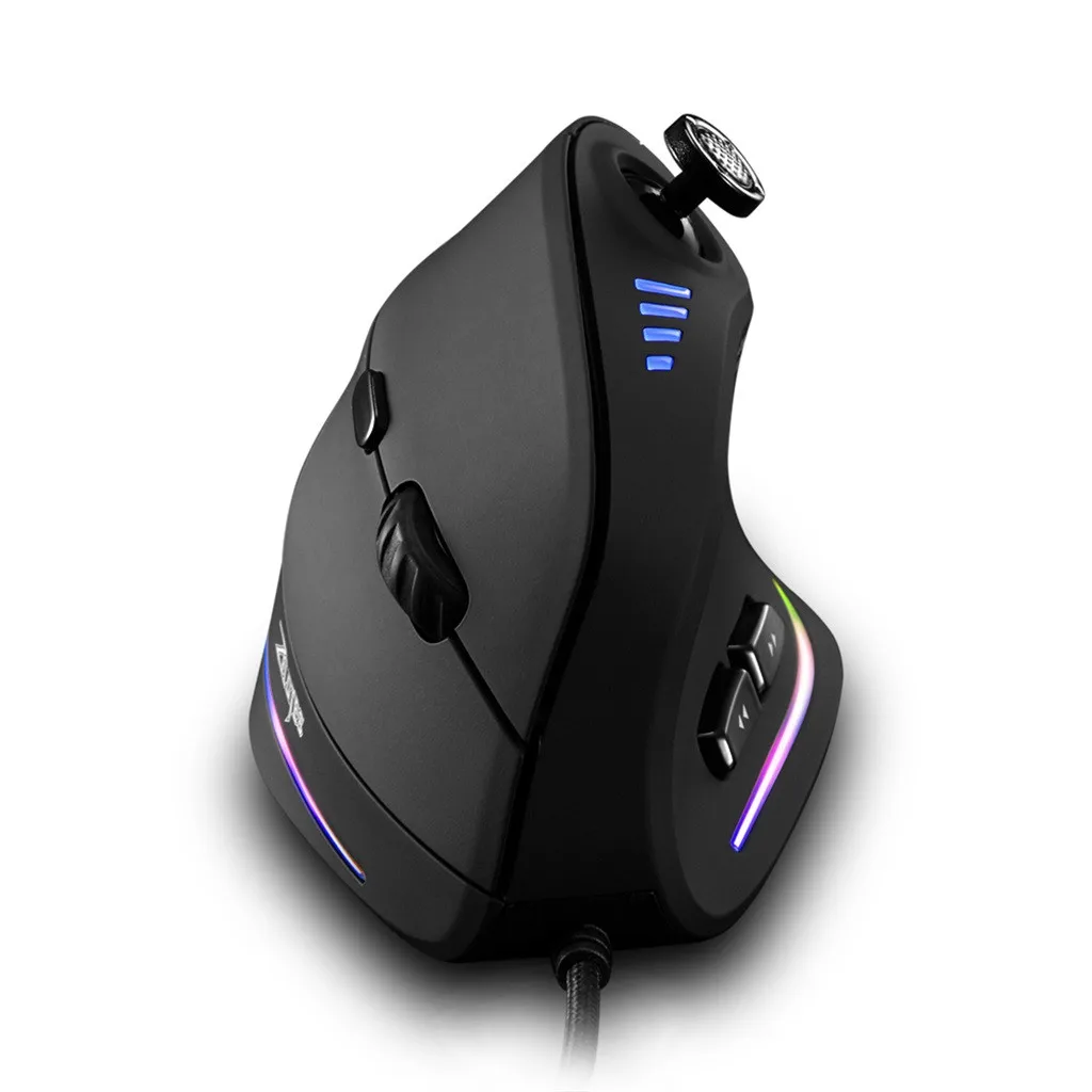 Zelotes C 18 Проводная вертикальная Мышь эргономичный СВЕТОДИОДНЫЙ Программируемое