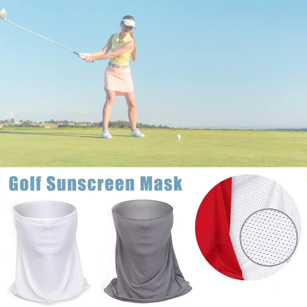 

New Golf Sunscreen Collar Ice Silk Stretch Breathable Golf Sunscreen Masks Sun Protection Skin Care Face Sweat-absorbent Masks