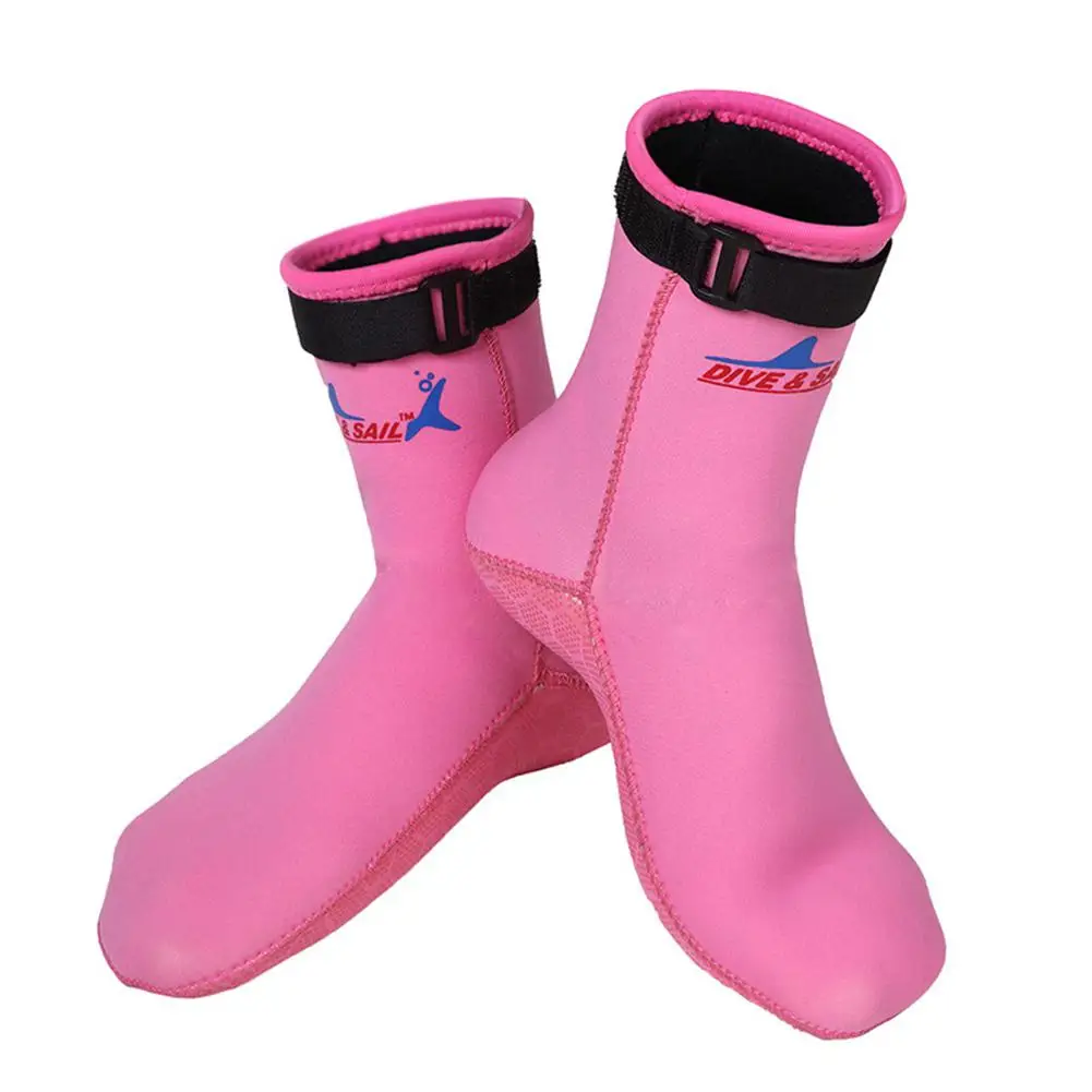 Унисекс 3 мм Толщина холодной противоскользящие профессиональные носки для дайвинга одежда водонепроницаемый неопрен толстые пляжные носки для дайвинга - Цвет: pink