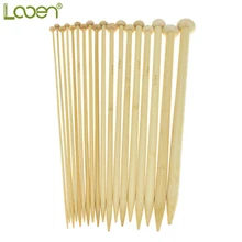 Набор бамбуковых спиц Looen, 36 шт., 25 см, 18 размеров, 2,0 мм до 10,0 мм, Одноточечные иглы для женщин, плетение, ремесло, пряжа, швейные инструменты