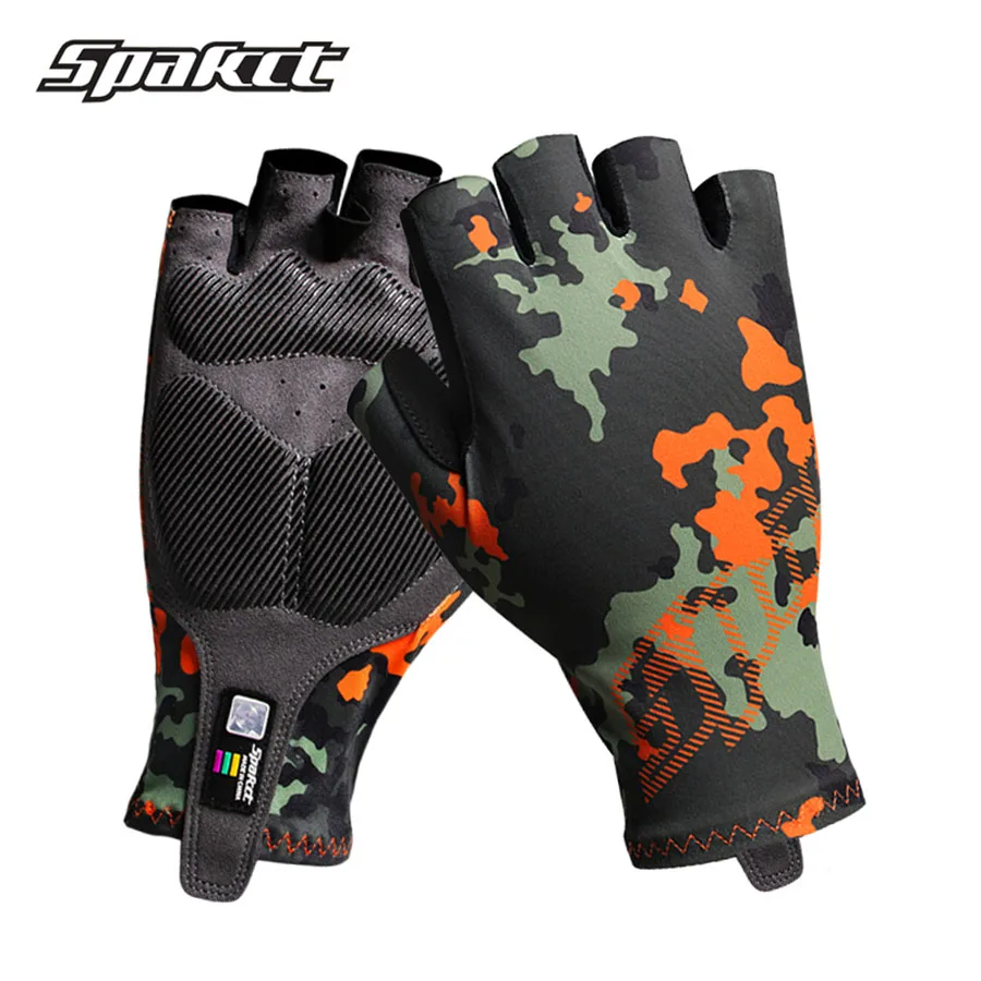 

SPAKCT GEL Pad Cycling Gloves Half Finger MTB Mountain Road Bike Gloves Lengthen Climbing Travel Fitness Bicycle Gloves Guantes