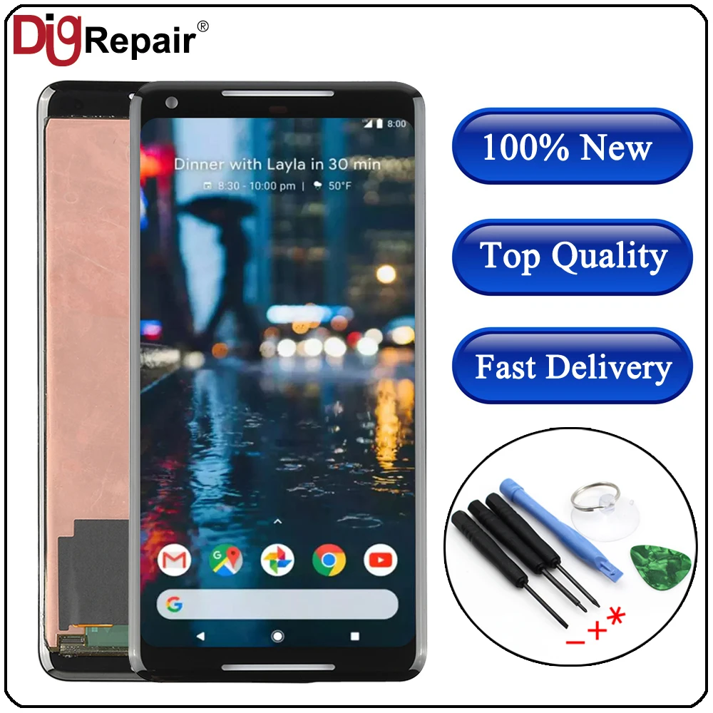 

Black For Google Pixel 2 xl LCD Display Touch Screen For Pixel 2 LCD Digitizer Replacements Parts Display For Pixel 2 XL Screen