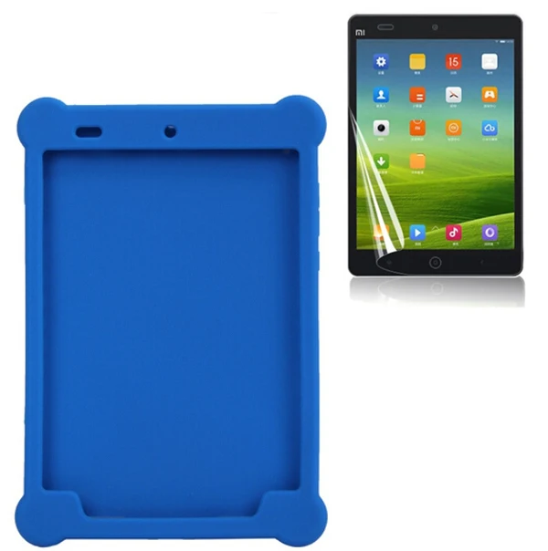 

1x Clear Screen Protector , Ultra Slim Luxury Silicon Soft Shell Cover Back Lovely Silicone Case For Xiaomi Mipad Mi Pad 7.9