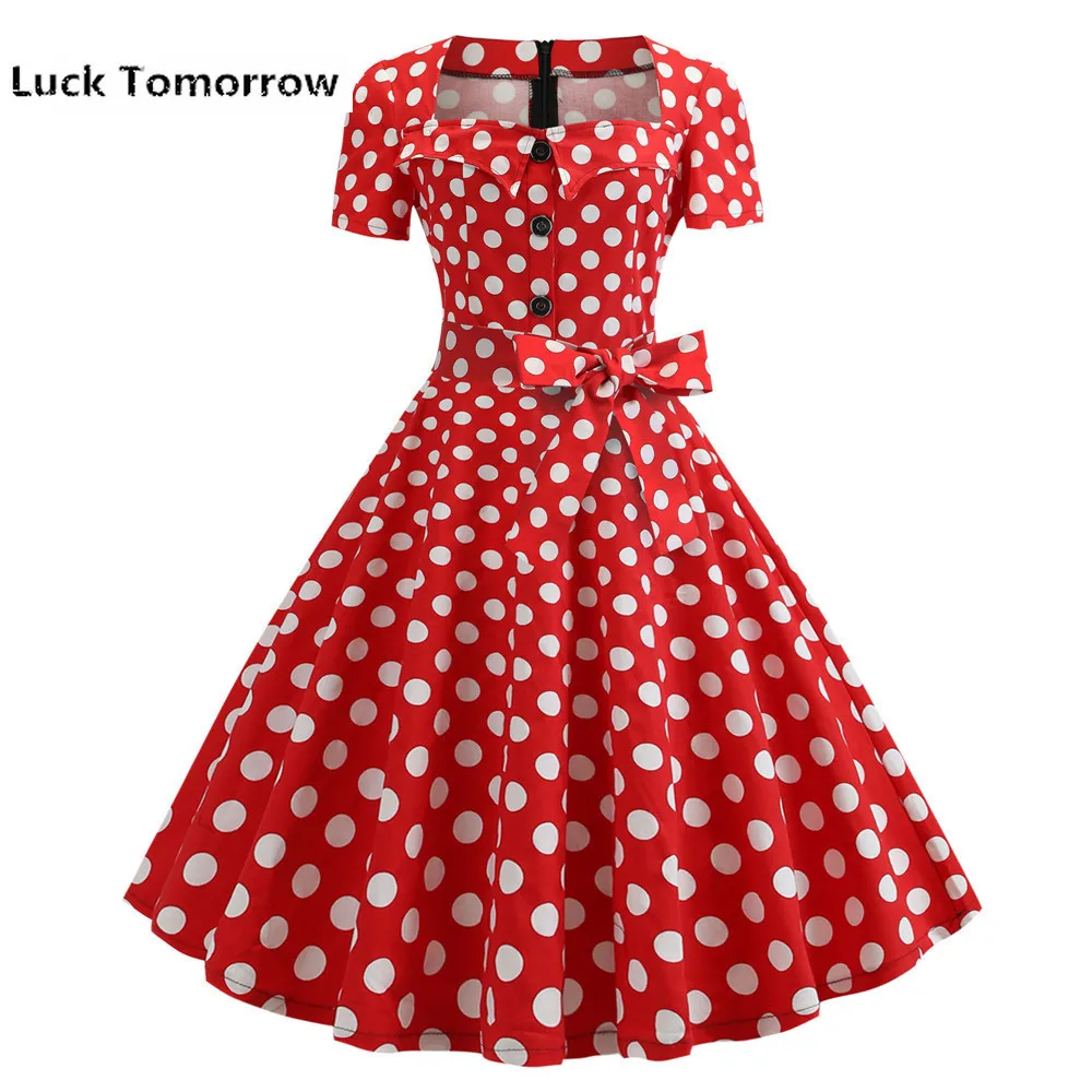 Kleider Frauen 2019 Elegante Ретро Винтаж 50 s 60 Robe Rockabilly Swing Pin up повседневная темно синяя partei