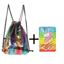 Волшебная Русалка Реверсивный блесток шнурок рюкзак/сумка подарки блестки украшения