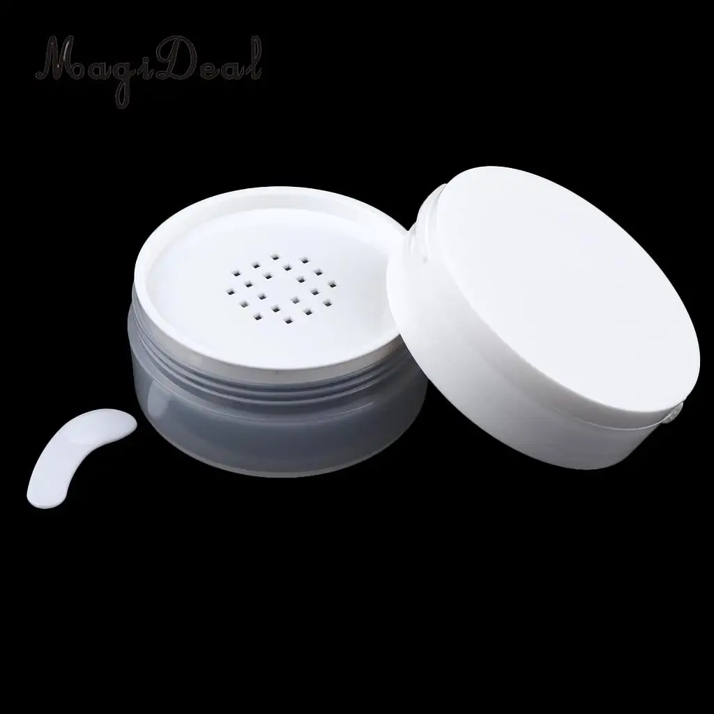 Travel Empty Makeup Loose Powder Container Pot Case with Mirror Sifter Lid 50g / 80g