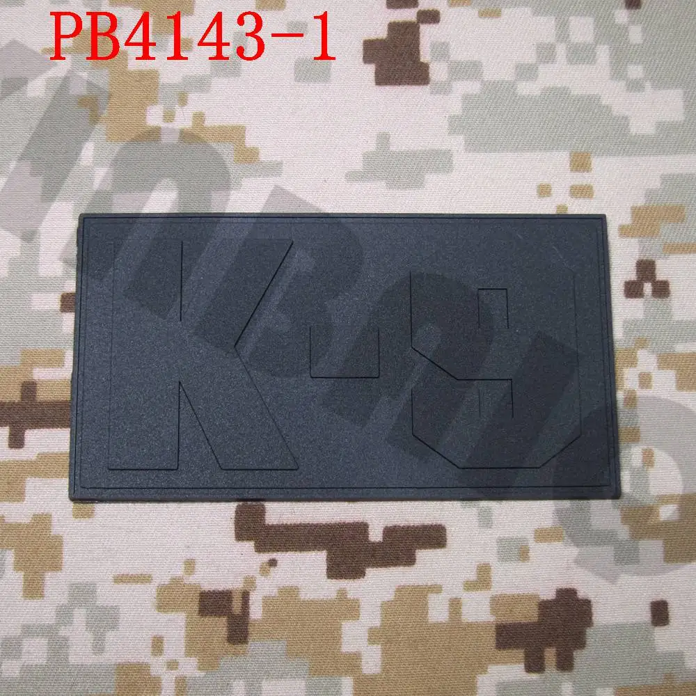 3D ПВХ патч K-" собачья лапа" K9 блок мораль тактических военных - Цвет: pb4143 all black