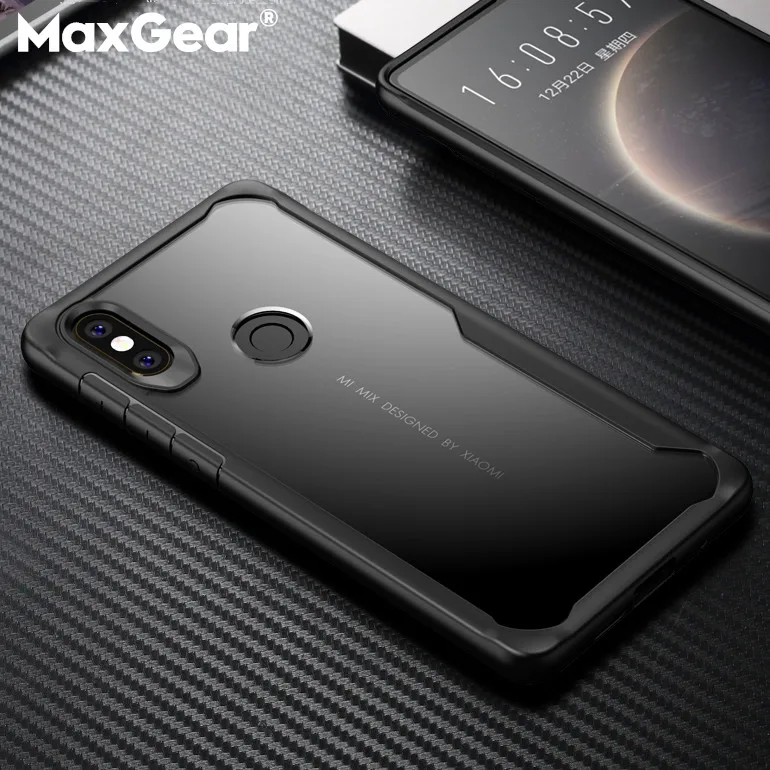 Ударопрочный чехол MaxGear для телефона Xiaomi Mi A1 A2 Lite 5X 6X прозрачный акриловый